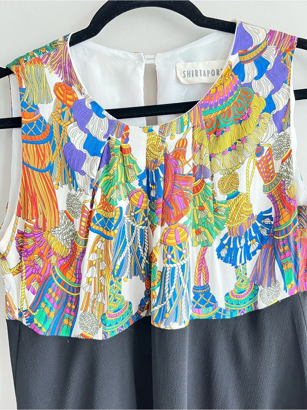 Shirtaporter multi colored silk sleeveless floral striped dress size small It 40